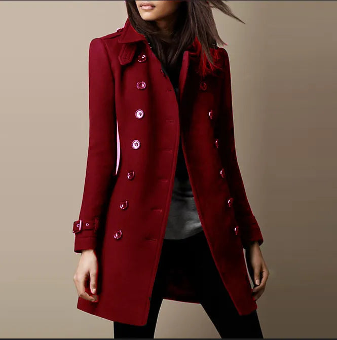Madeline | Elegant Long Double-Breasted Coat
