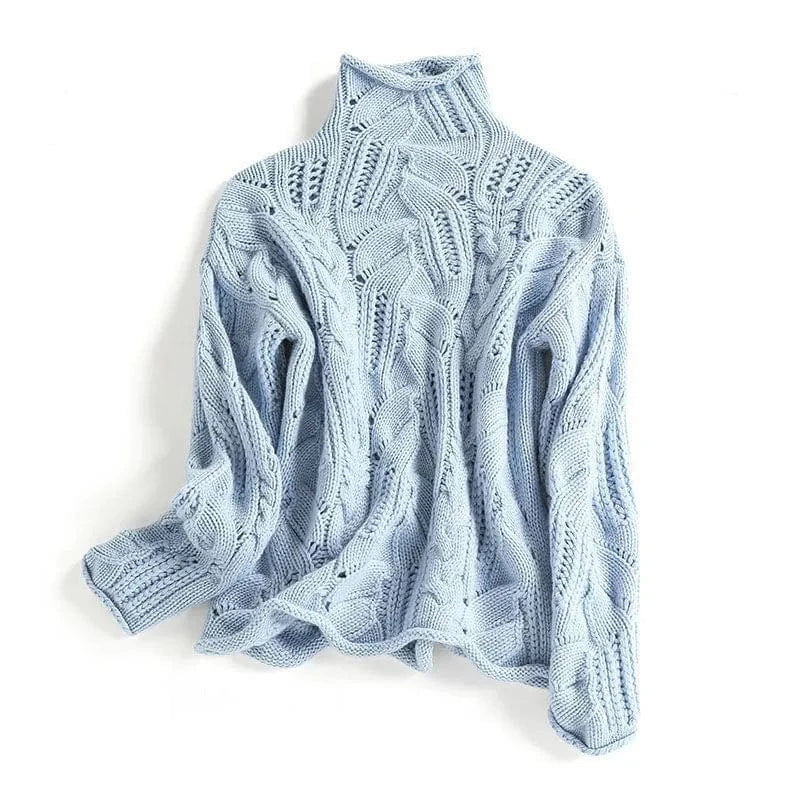 Lydia | Cable Knit Turtleneck Sweater