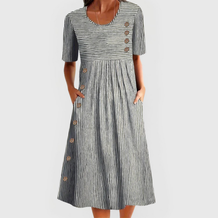 Wanda | Effortless Striped Midi Dress