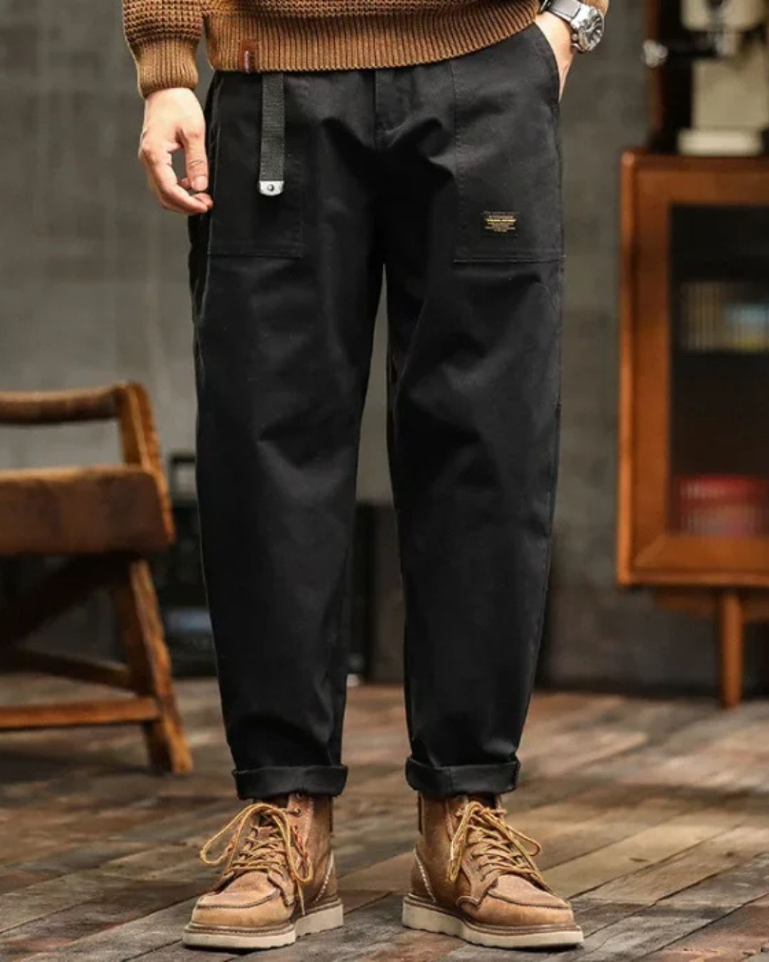 Mason | Refined Structured Straight-Leg Cargo Pants