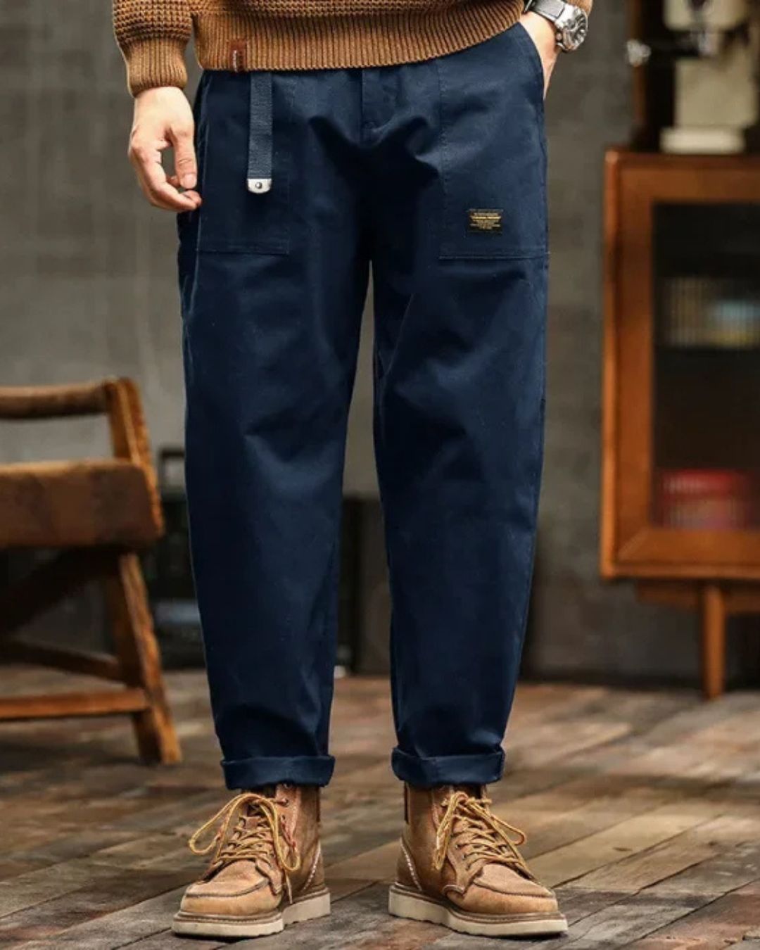 Mason | Refined Structured Straight-Leg Cargo Pants
