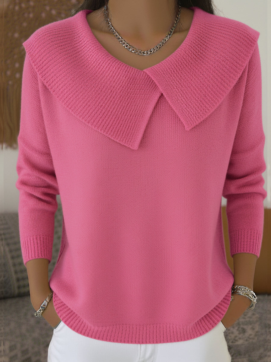 Lucia | Warm Knit with Soft Collar