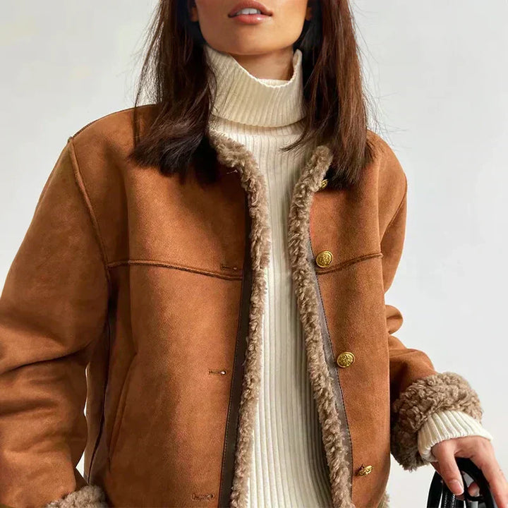 Ella | Chic Shearling-Lined Winter Jacket