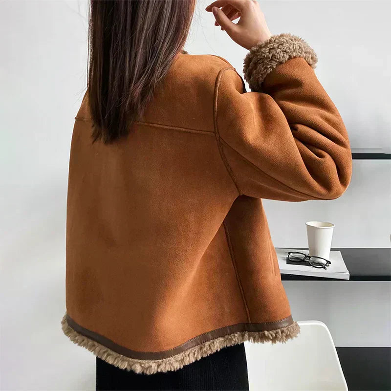 Ella | Chic Shearling-Lined Winter Jacket