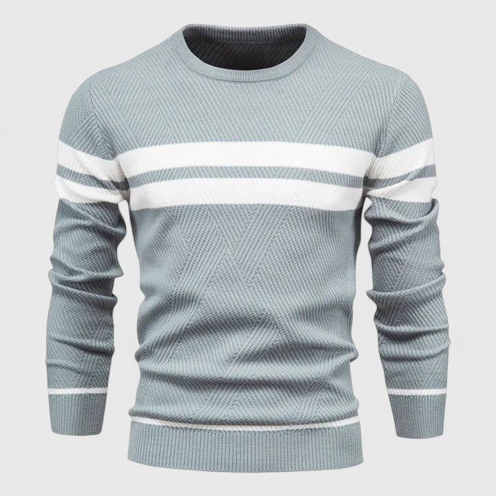 Julian | Classic Stripe Crew Sweatshirt