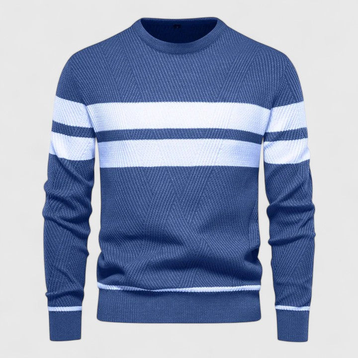 Julian | Classic Stripe Crew Sweatshirt