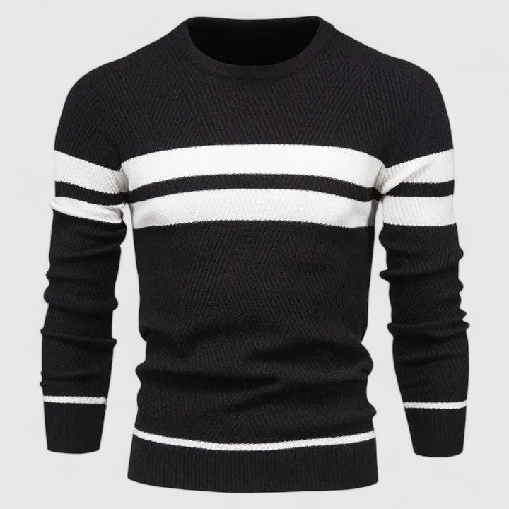 Julian | Classic Stripe Crew Sweatshirt