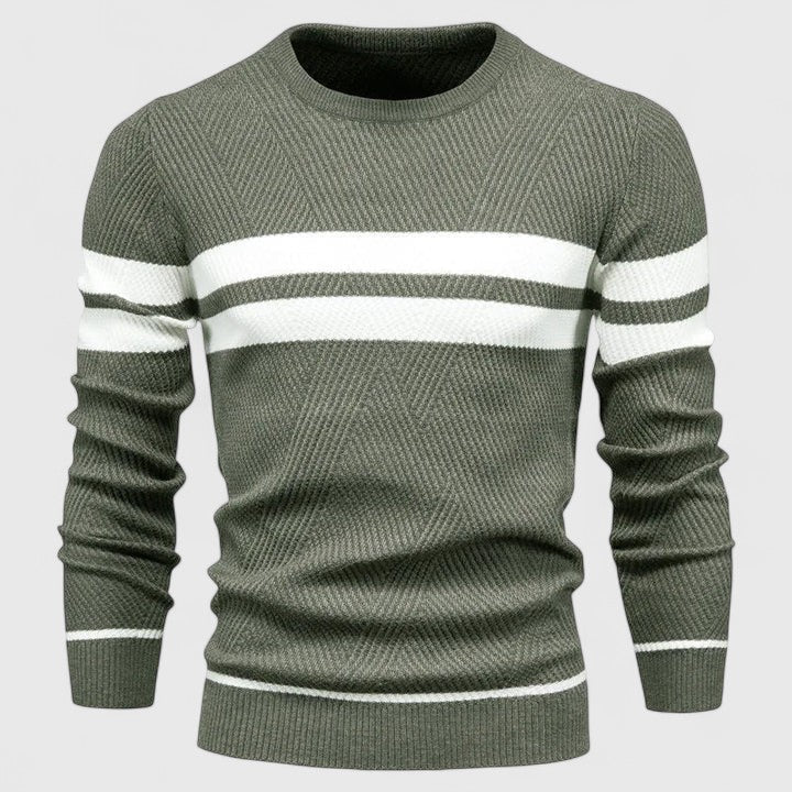 Julian | Classic Stripe Crew Sweatshirt