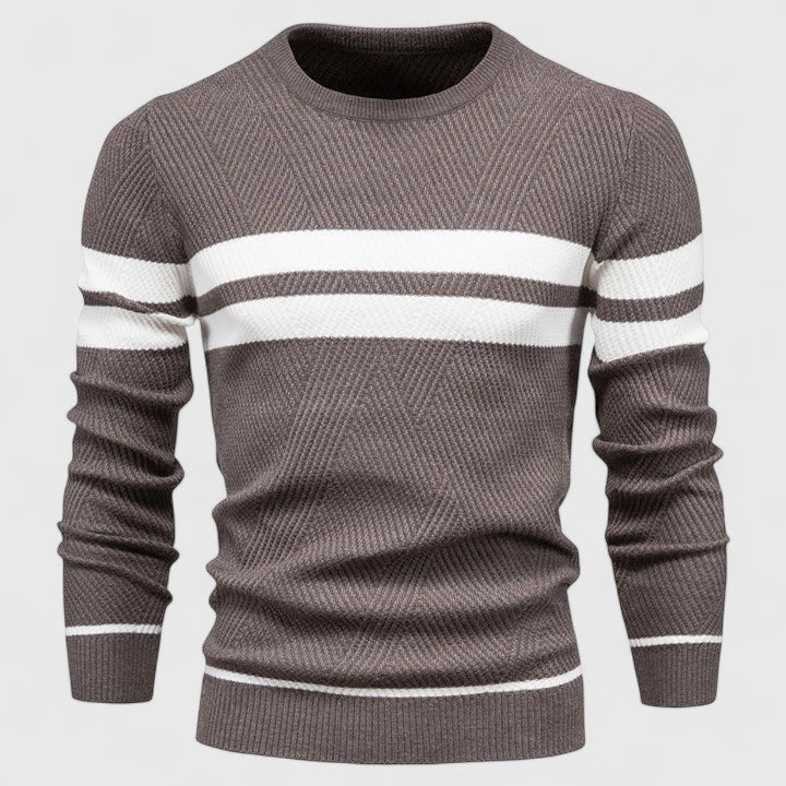 Julian | Classic Stripe Crew Sweatshirt