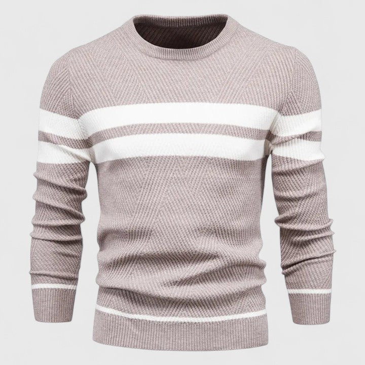 Julian | Classic Stripe Crew Sweatshirt