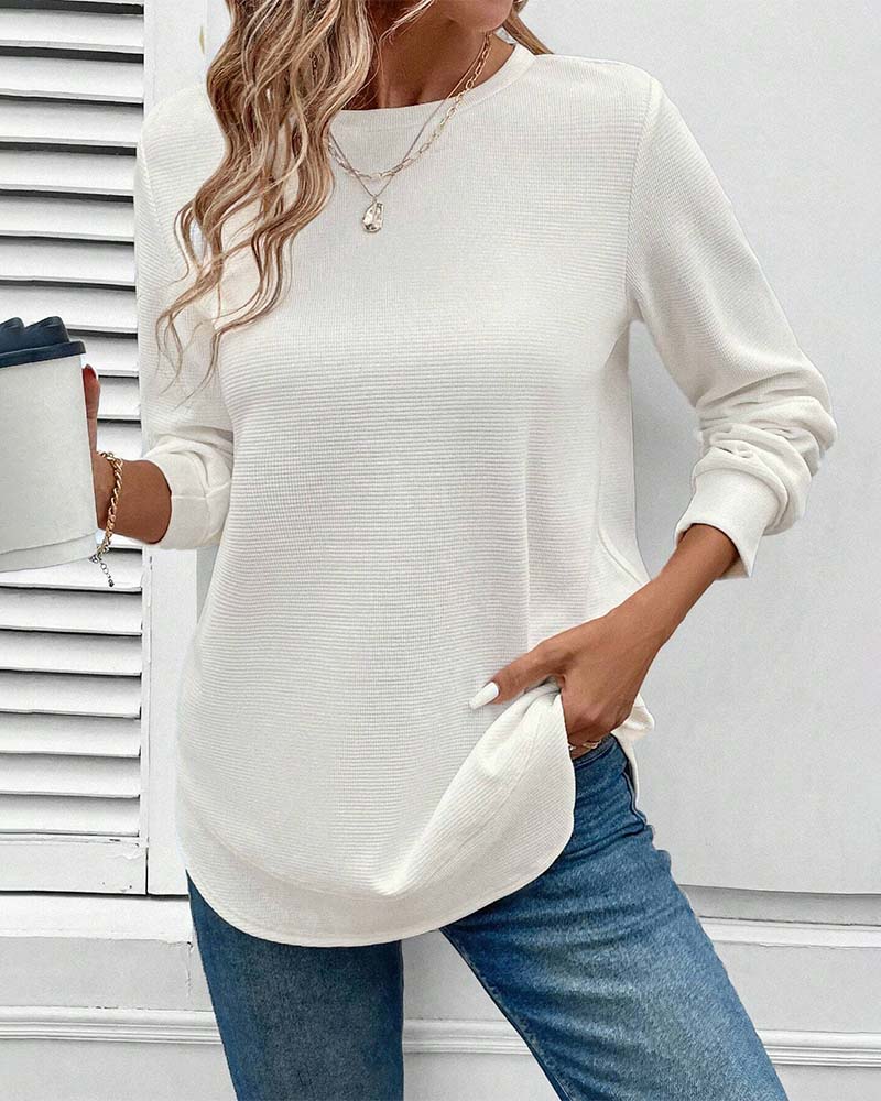 Mila | Classic Long-Sleeve O-Neck Top