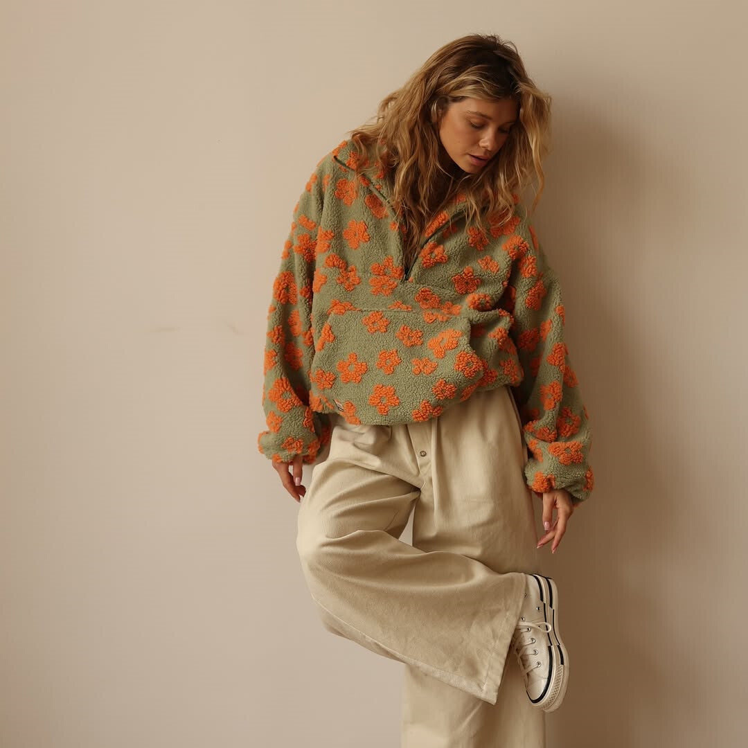 Daisy | Soft Floral Fleece Jacket