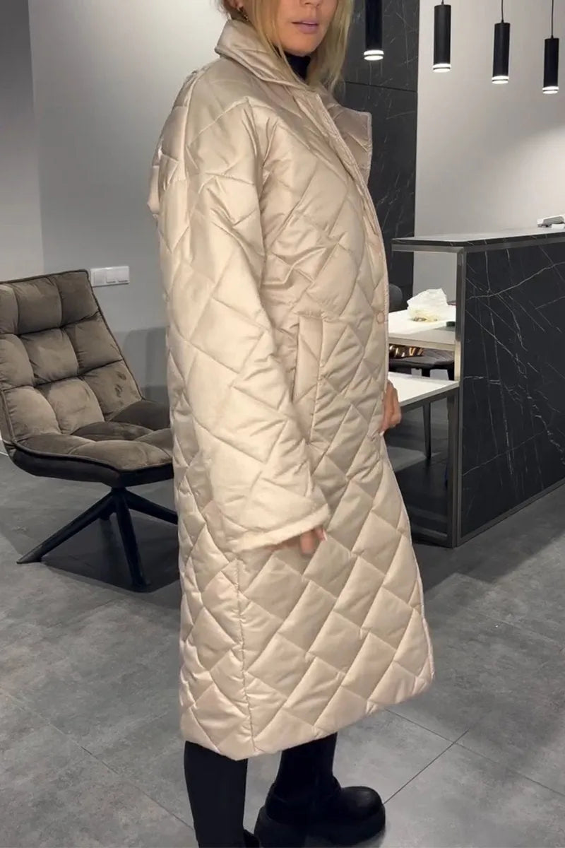 Brooke | Elegant Quilted Long Coat