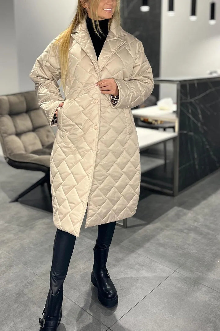 Brooke | Elegant Quilted Long Coat