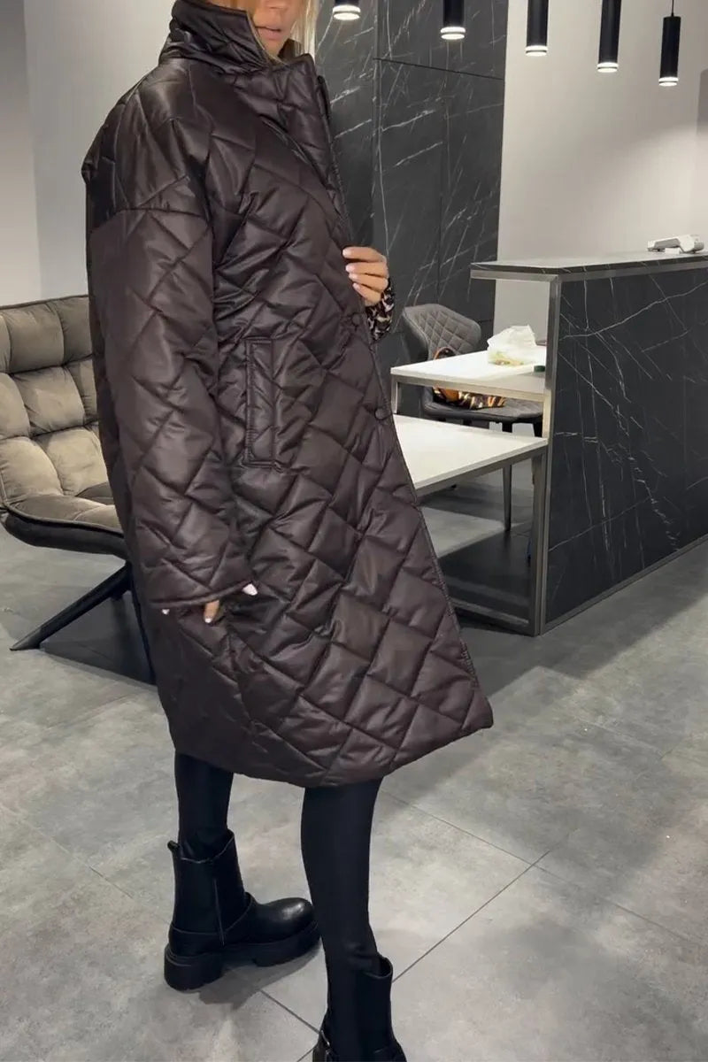 Brooke | Elegant Quilted Long Coat