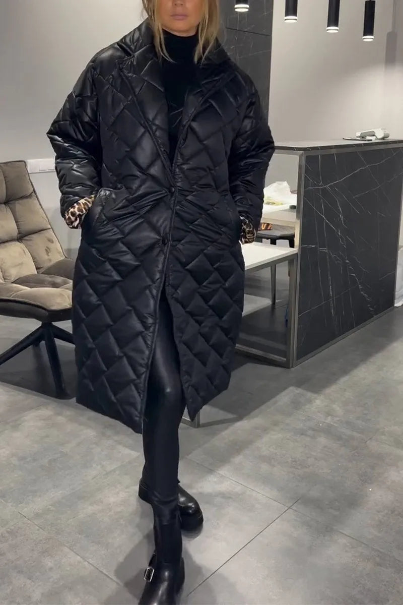 Brooke | Elegant Quilted Long Coat