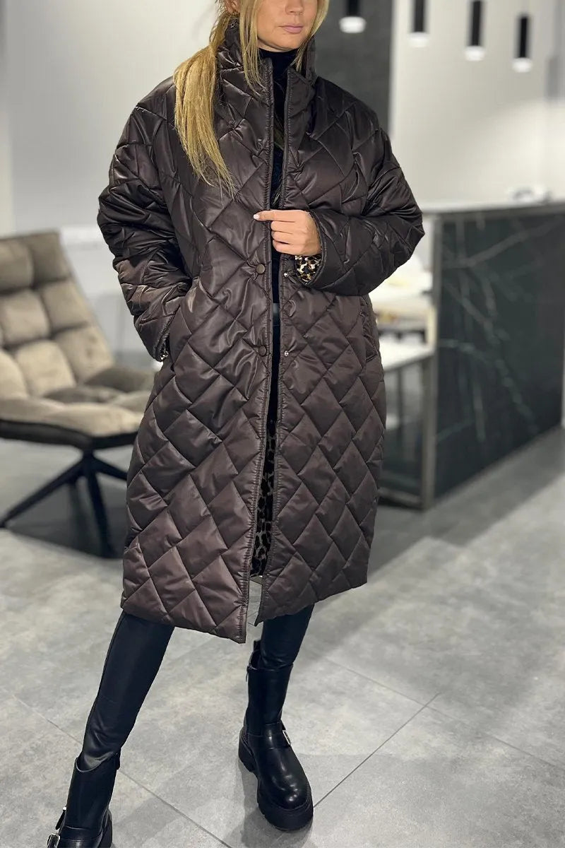 Brooke | Elegant Quilted Long Coat