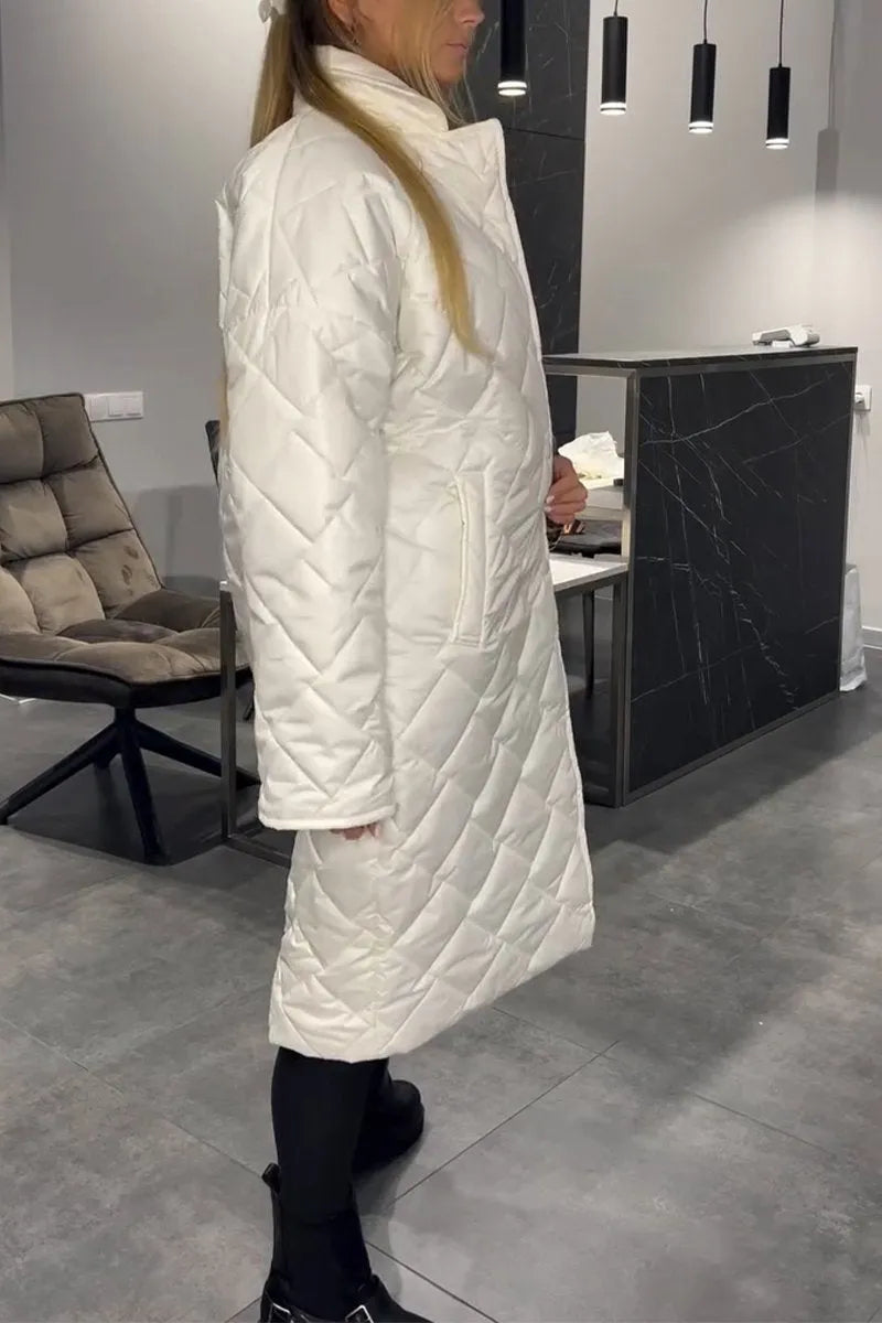 Brooke | Elegant Quilted Long Coat