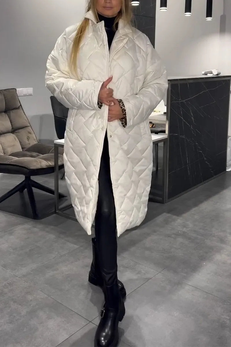 Brooke | Elegant Quilted Long Coat