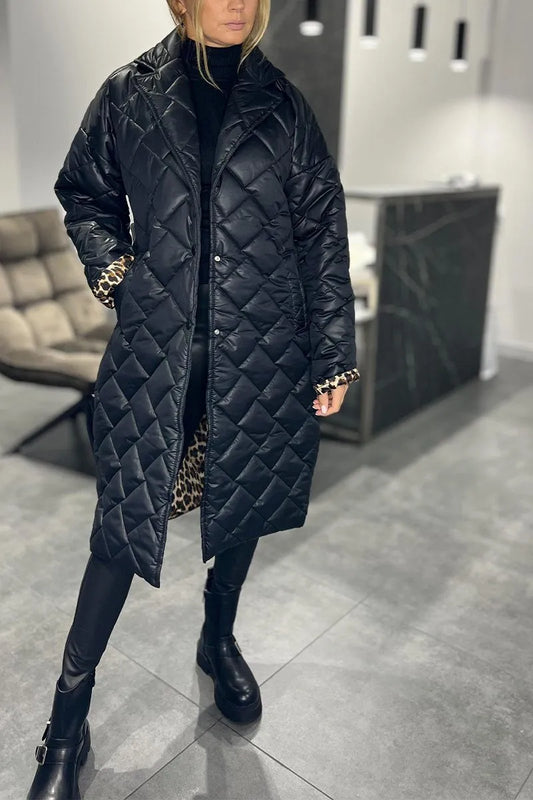 Brooke | Elegant Quilted Long Coat