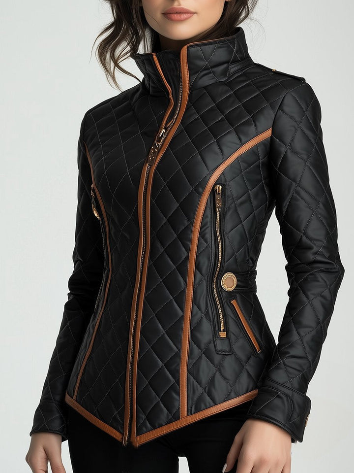 Vivian | Elegant Diamond-Quilted Padded Jacket