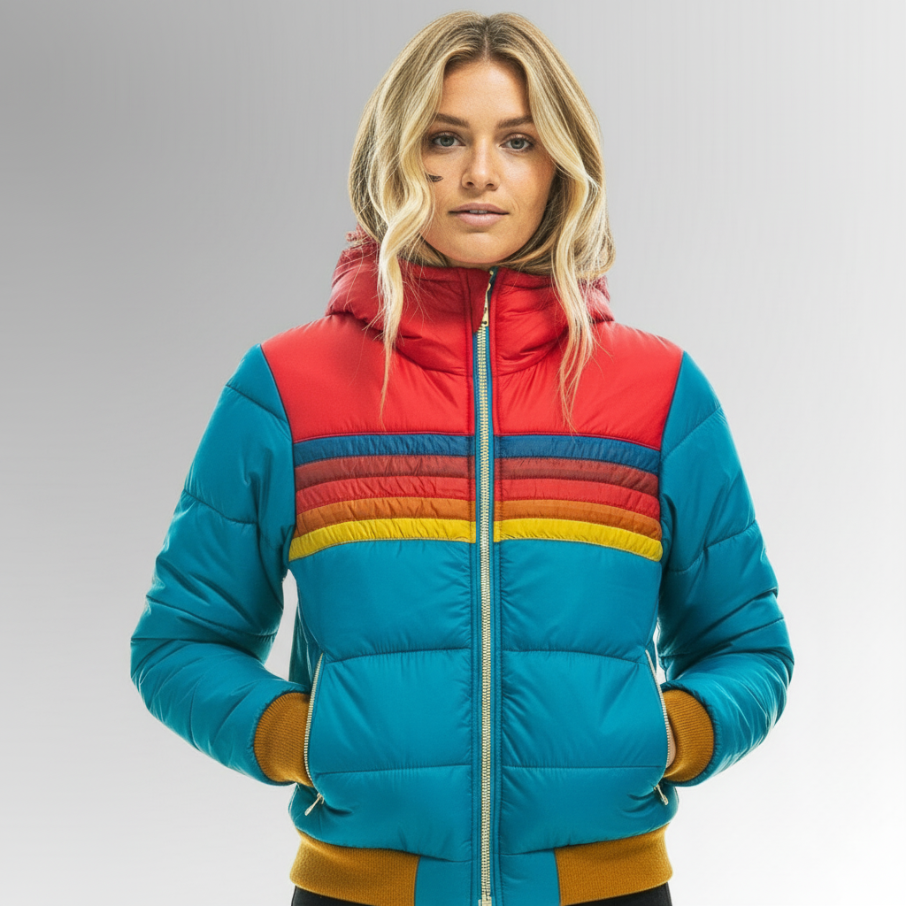Noelle | Vibrant Colorblock Puffer Jacket