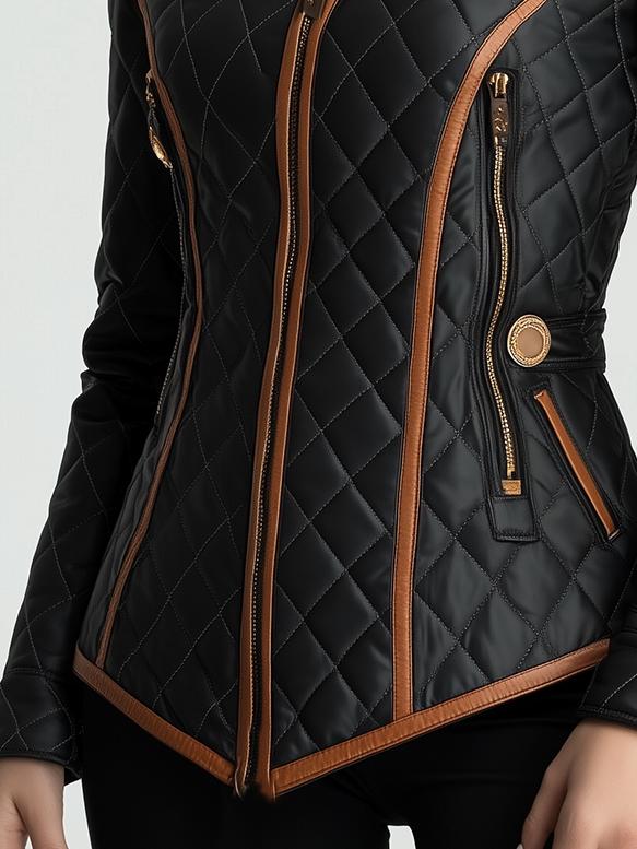 Vivian | Elegant Diamond-Quilted Padded Jacket