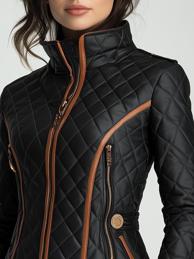 Vivian | Elegant Diamond-Quilted Padded Jacket