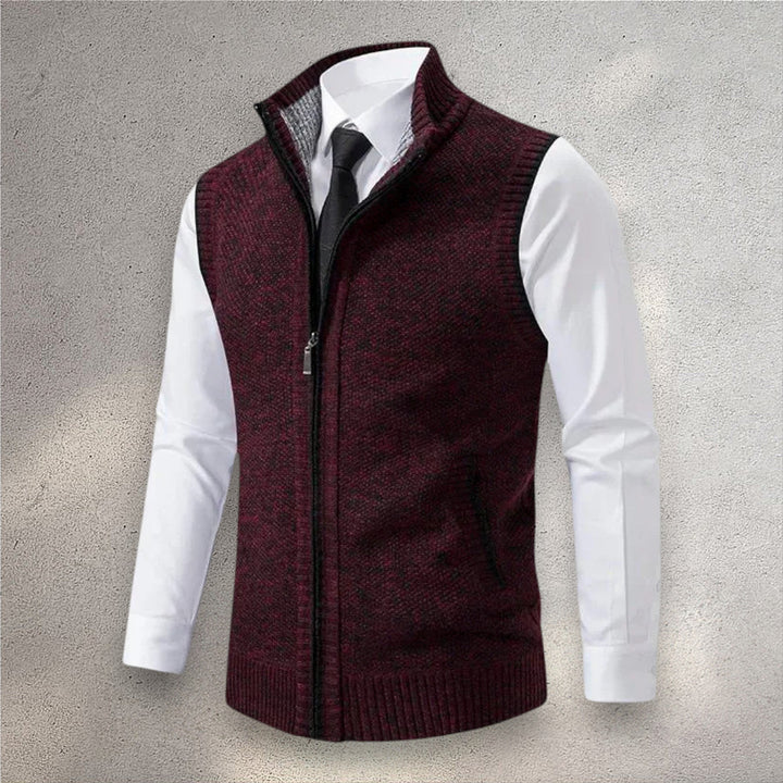 Levan | Classic Zip-Up Knit Vest